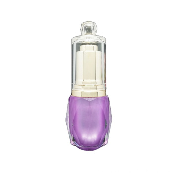 10 ml auf Lager bereit, lila leere Serumflasche Plastikbehälter Acryl -Tropfenflasche für Hautpflegeverpackungen zu versenden